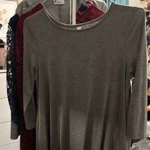 Gray Long Sleeve Dress